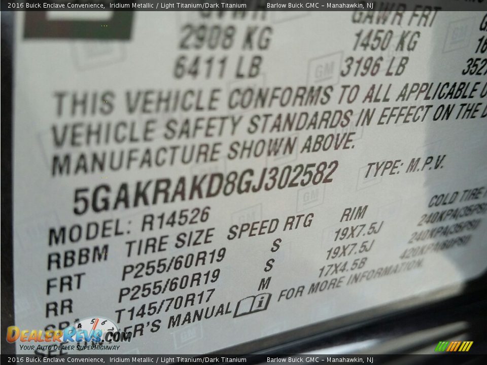 2016 Buick Enclave Convenience Iridium Metallic / Light Titanium/Dark Titanium Photo #10
