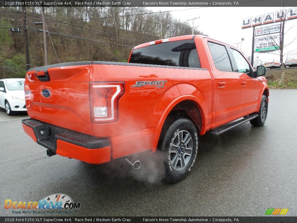 2016 Ford F150 XLT SuperCrew 4x4 Race Red / Medium Earth Gray Photo #7