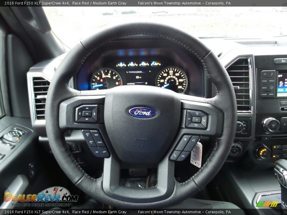 2016 Ford F150 XLT SuperCrew 4x4 Race Red / Medium Earth Gray Photo #17
