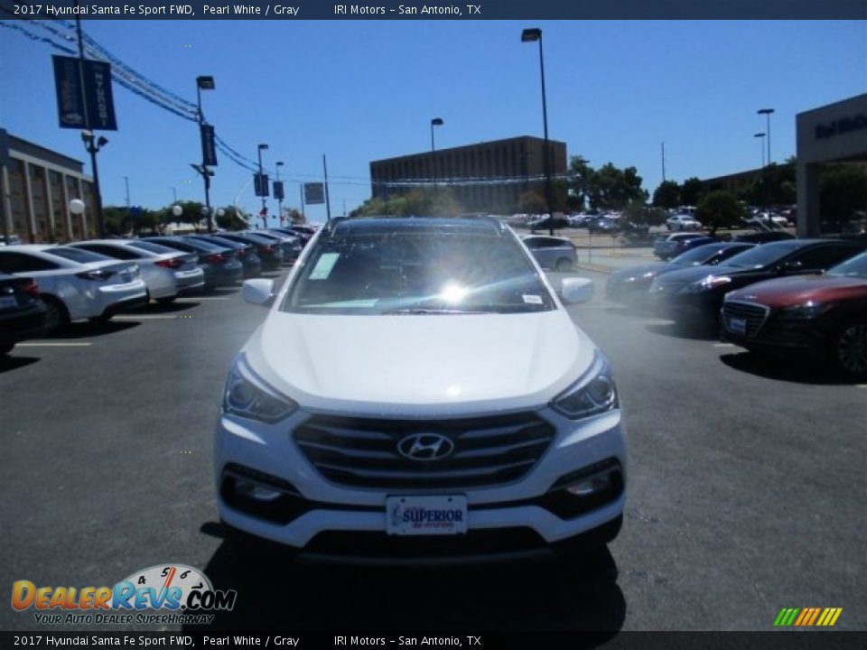 2017 Hyundai Santa Fe Sport FWD Pearl White / Gray Photo #2