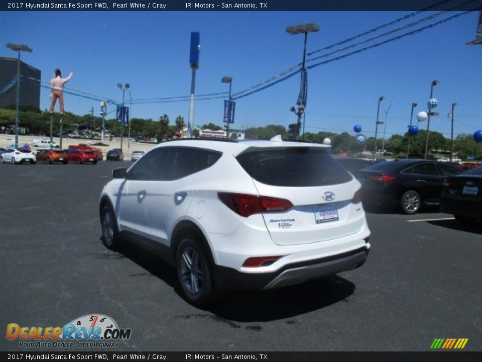 2017 Hyundai Santa Fe Sport FWD Pearl White / Gray Photo #6