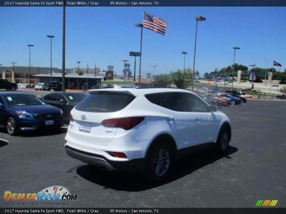 2017 Hyundai Santa Fe Sport FWD Pearl White / Gray Photo #7