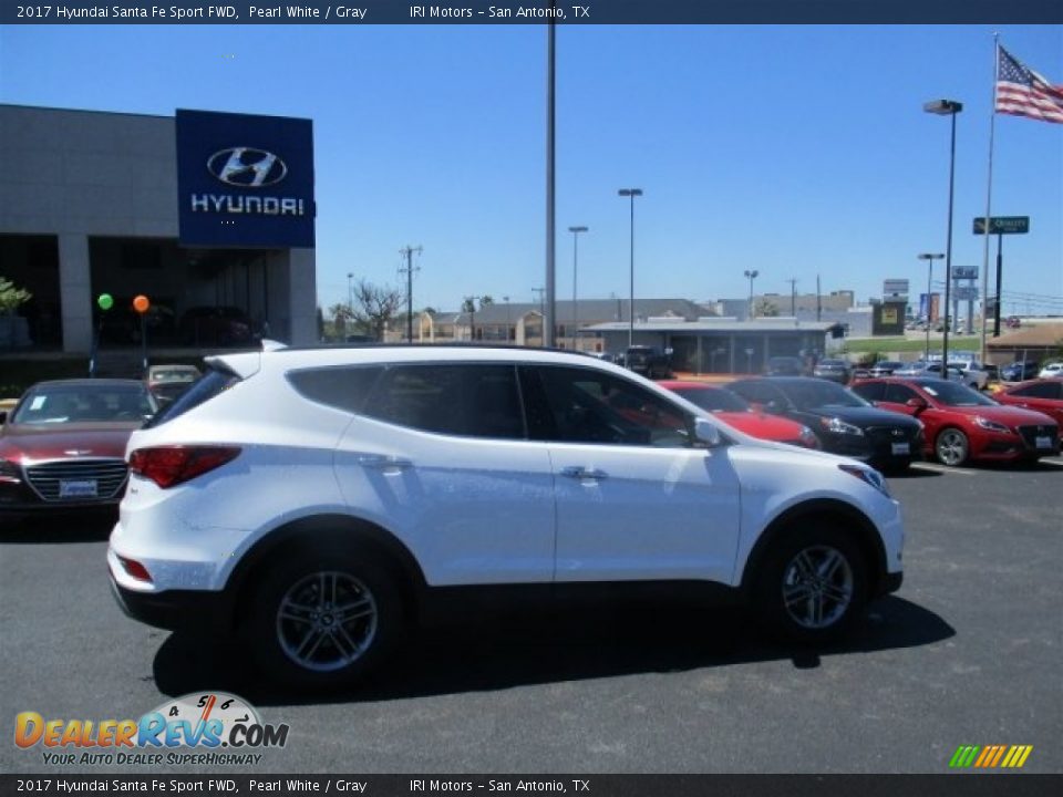 2017 Hyundai Santa Fe Sport FWD Pearl White / Gray Photo #8