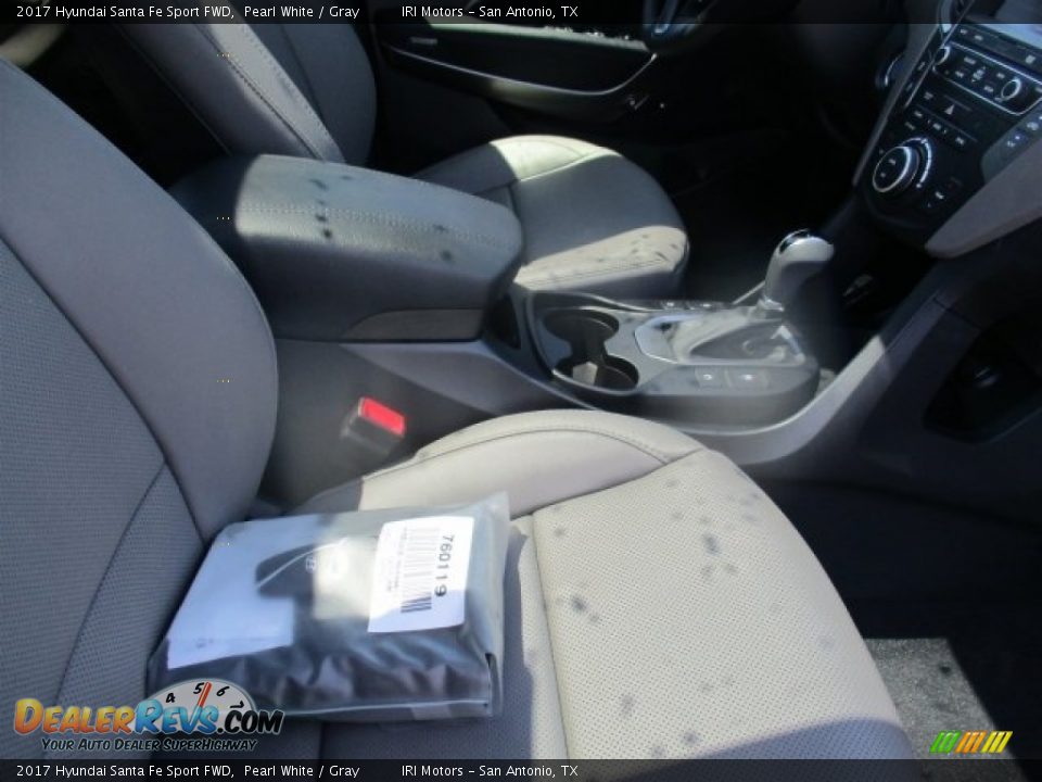 2017 Hyundai Santa Fe Sport FWD Pearl White / Gray Photo #12