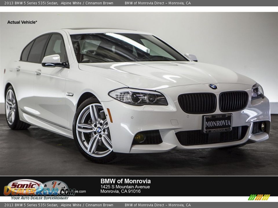 2013 BMW 5 Series 535i Sedan Alpine White / Cinnamon Brown Photo #1