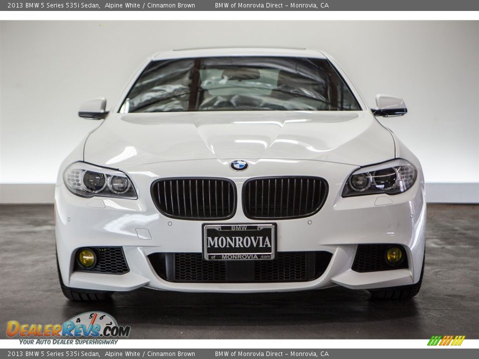 2013 BMW 5 Series 535i Sedan Alpine White / Cinnamon Brown Photo #2