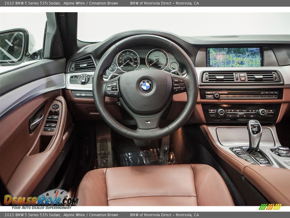2013 BMW 5 Series 535i Sedan Alpine White / Cinnamon Brown Photo #4