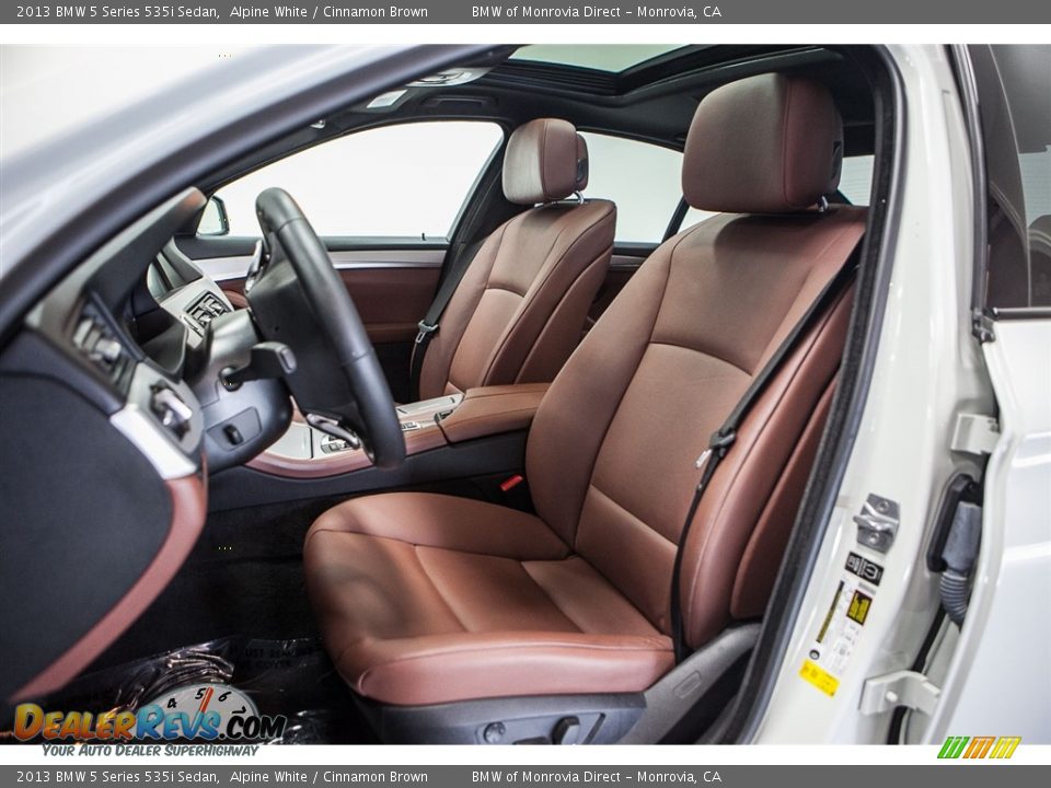 2013 BMW 5 Series 535i Sedan Alpine White / Cinnamon Brown Photo #6