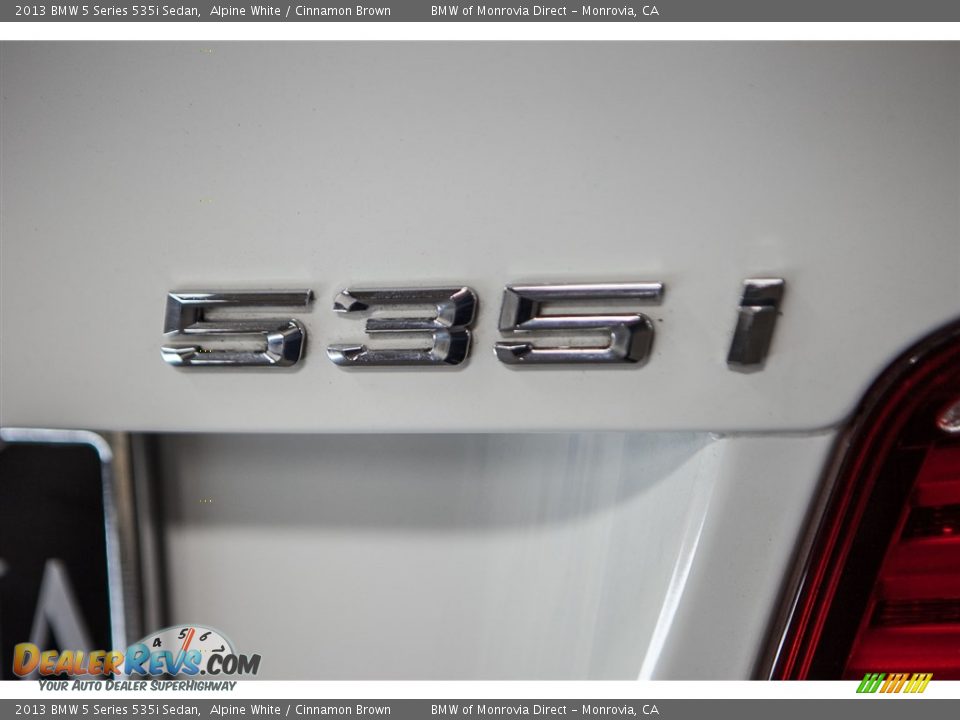 2013 BMW 5 Series 535i Sedan Alpine White / Cinnamon Brown Photo #7