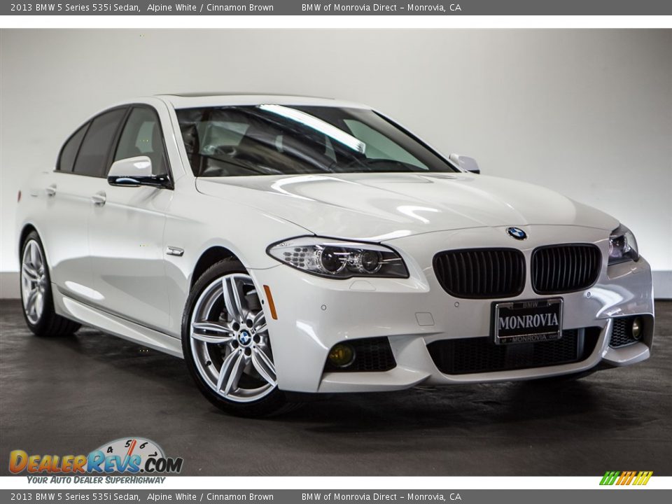 2013 BMW 5 Series 535i Sedan Alpine White / Cinnamon Brown Photo #11