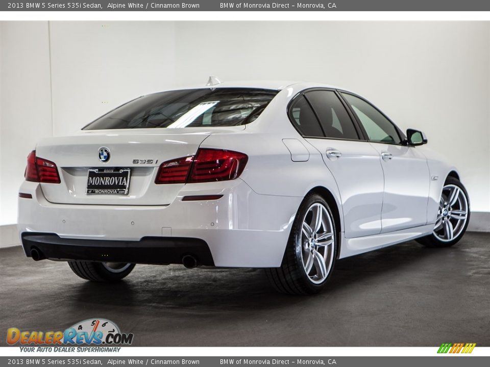 2013 BMW 5 Series 535i Sedan Alpine White / Cinnamon Brown Photo #12