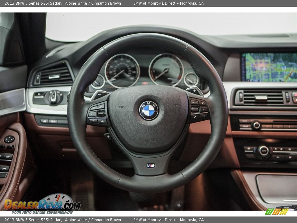 2013 BMW 5 Series 535i Sedan Alpine White / Cinnamon Brown Photo #14