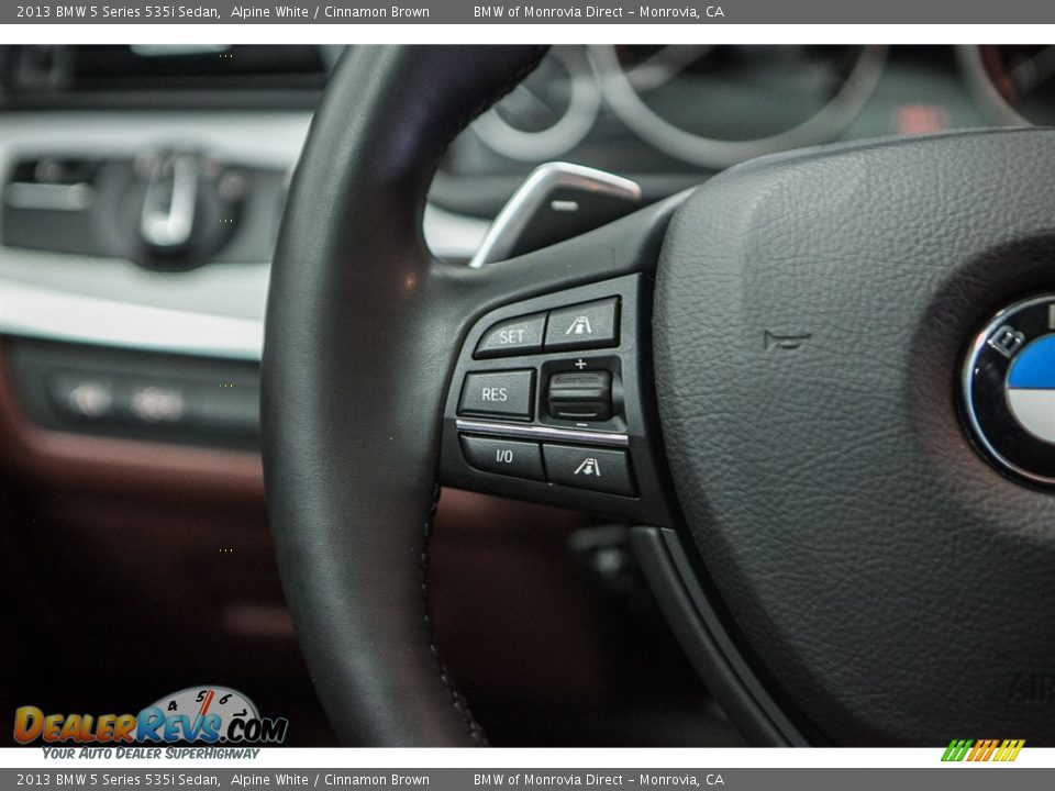 2013 BMW 5 Series 535i Sedan Alpine White / Cinnamon Brown Photo #15