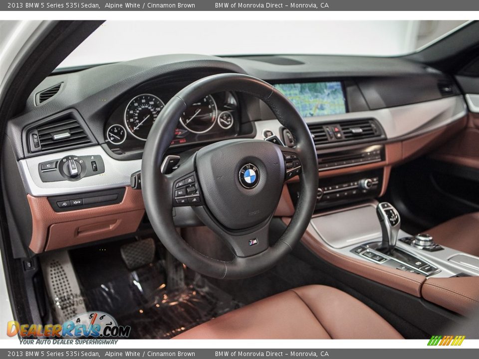2013 BMW 5 Series 535i Sedan Alpine White / Cinnamon Brown Photo #17