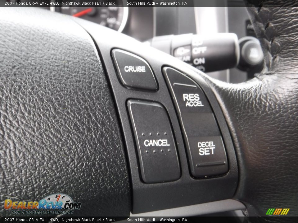 2007 Honda CR-V EX-L 4WD Nighthawk Black Pearl / Black Photo #28
