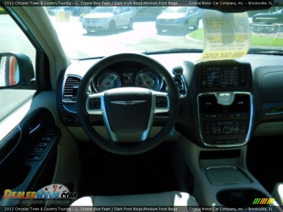 2013 Chrysler Town & Country Touring - L Crystal Blue Pearl / Dark Frost Beige/Medium Frost Beige Photo #8