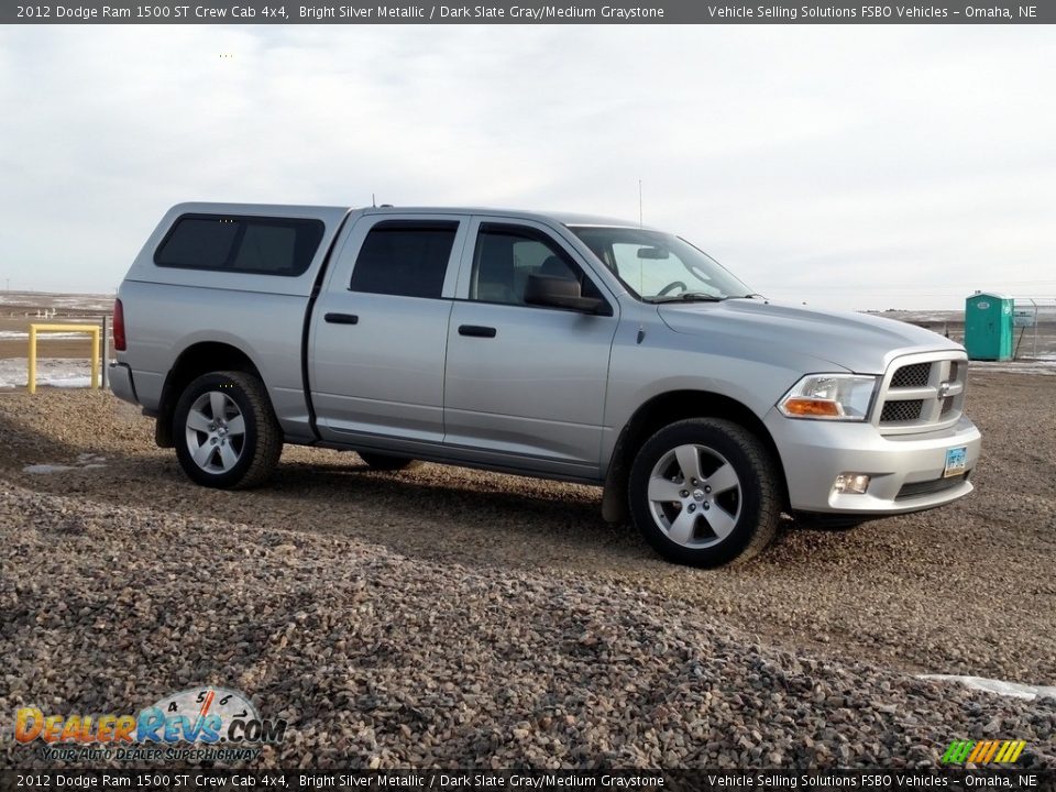2012 Dodge Ram 1500 ST Crew Cab 4x4 Bright Silver Metallic / Dark Slate Gray/Medium Graystone Photo #3