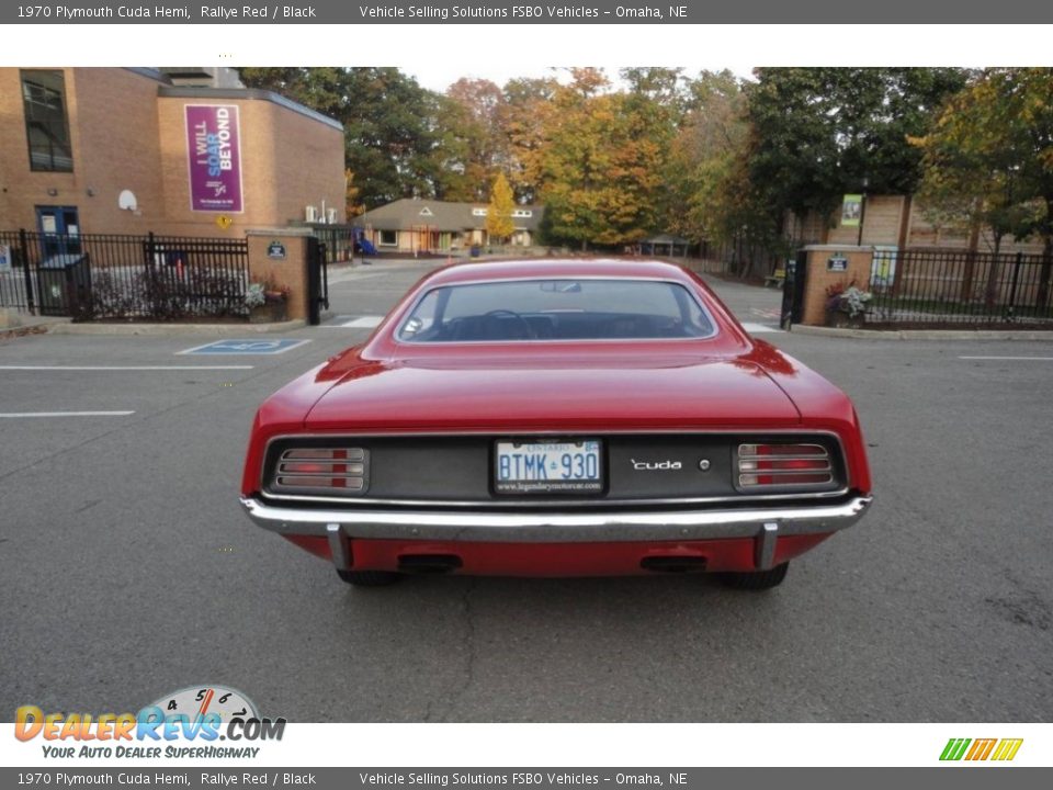 1970 Plymouth Cuda Hemi Rallye Red / Black Photo #2