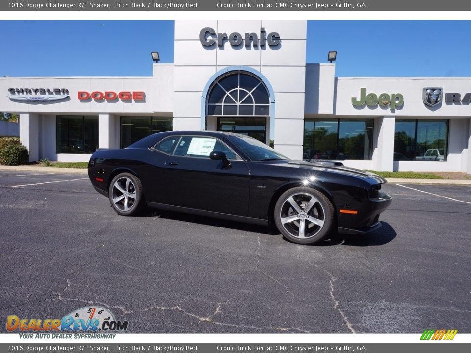 2016 Dodge Challenger R/T Shaker Pitch Black / Black/Ruby Red Photo #1
