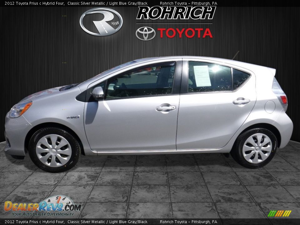 2012 Toyota Prius c Hybrid Four Classic Silver Metallic / Light Blue Gray/Black Photo #4