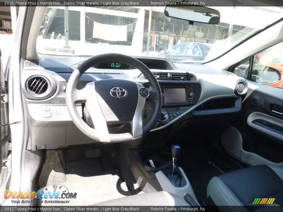 2012 Toyota Prius c Hybrid Four Classic Silver Metallic / Light Blue Gray/Black Photo #7