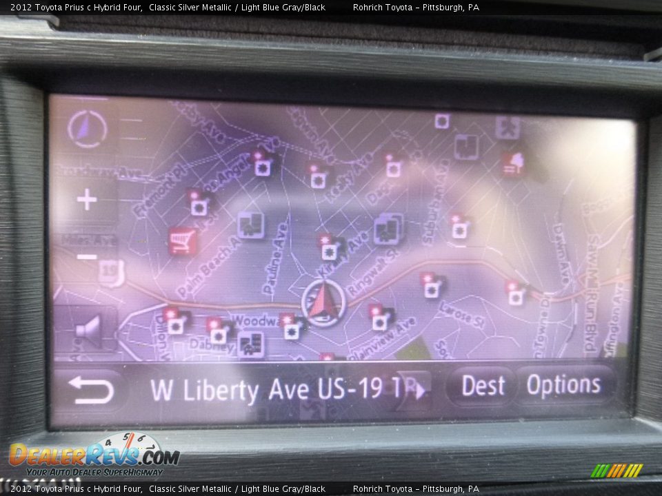 2012 Toyota Prius c Hybrid Four Classic Silver Metallic / Light Blue Gray/Black Photo #8