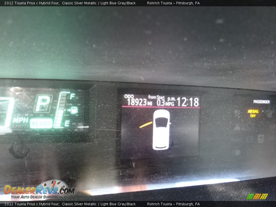 2012 Toyota Prius c Hybrid Four Classic Silver Metallic / Light Blue Gray/Black Photo #9