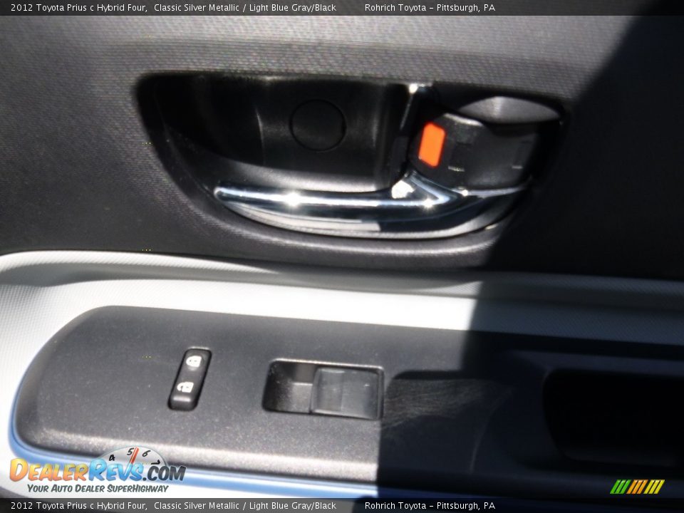 2012 Toyota Prius c Hybrid Four Classic Silver Metallic / Light Blue Gray/Black Photo #10