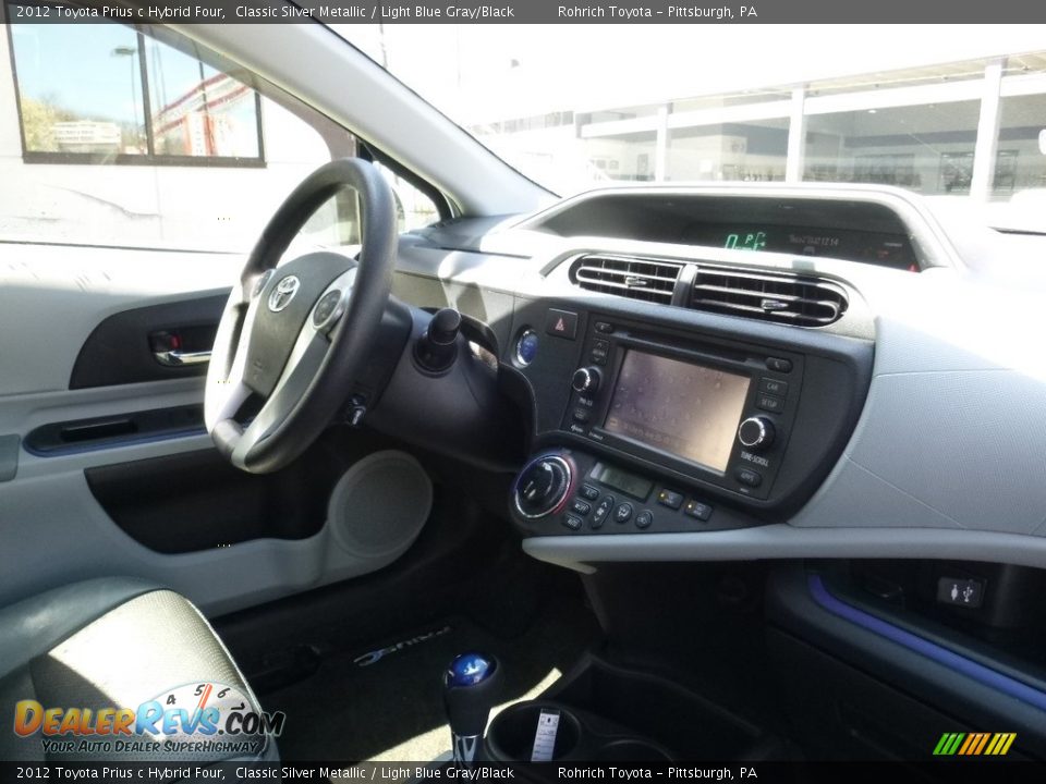 2012 Toyota Prius c Hybrid Four Classic Silver Metallic / Light Blue Gray/Black Photo #11