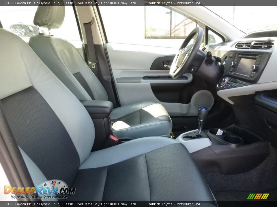 2012 Toyota Prius c Hybrid Four Classic Silver Metallic / Light Blue Gray/Black Photo #12