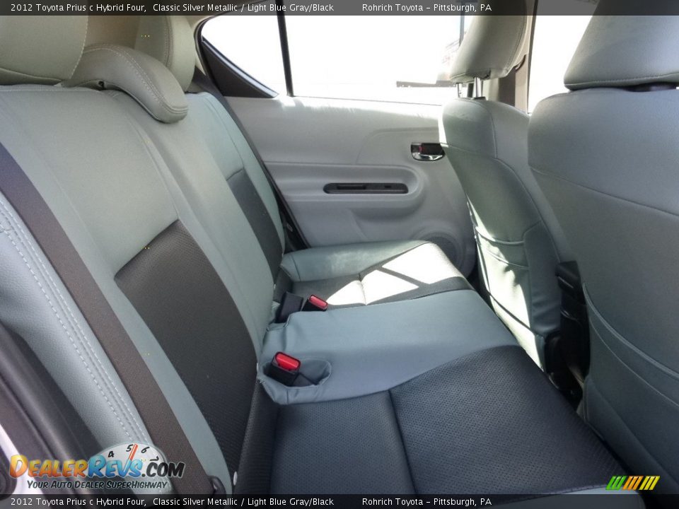 2012 Toyota Prius c Hybrid Four Classic Silver Metallic / Light Blue Gray/Black Photo #13