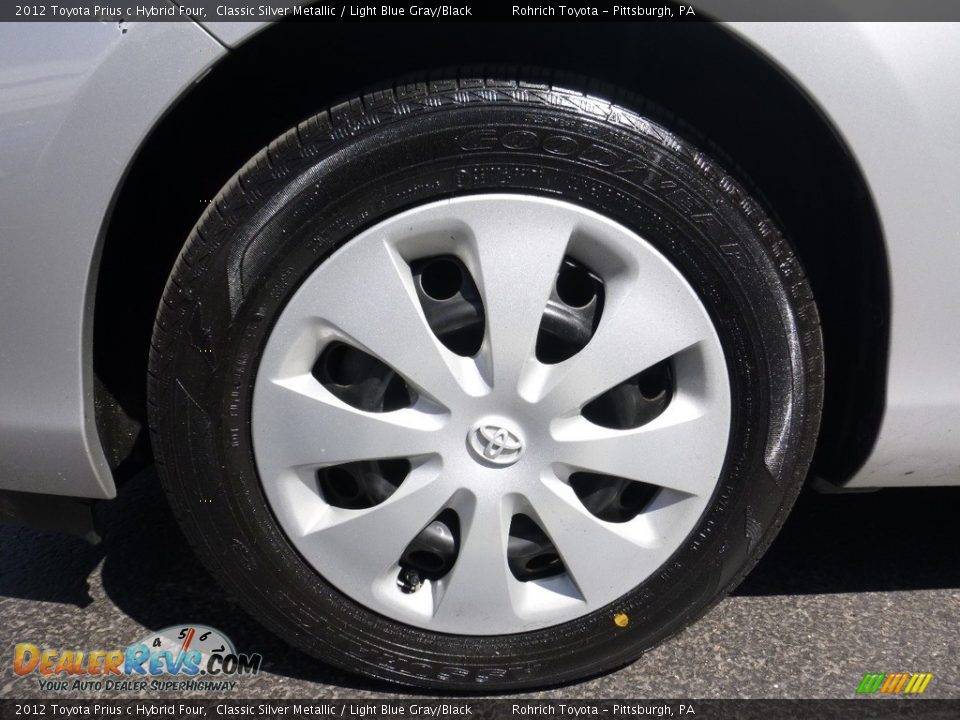 2012 Toyota Prius c Hybrid Four Classic Silver Metallic / Light Blue Gray/Black Photo #15
