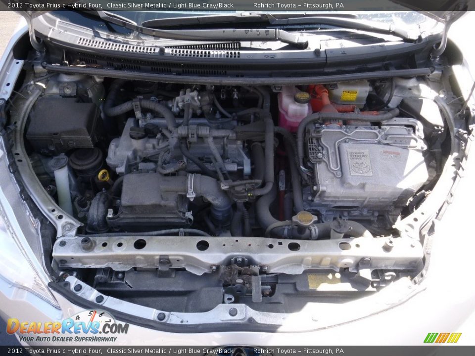 2012 Toyota Prius c Hybrid Four Classic Silver Metallic / Light Blue Gray/Black Photo #16