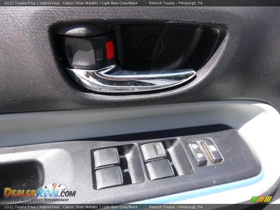 2012 Toyota Prius c Hybrid Four Classic Silver Metallic / Light Blue Gray/Black Photo #17