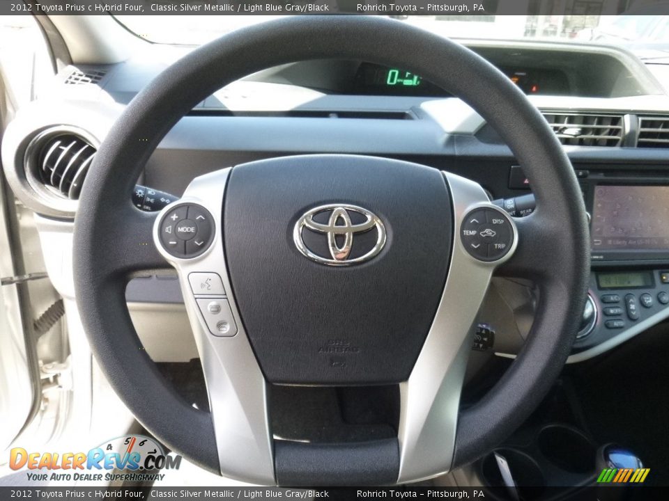 2012 Toyota Prius c Hybrid Four Classic Silver Metallic / Light Blue Gray/Black Photo #18