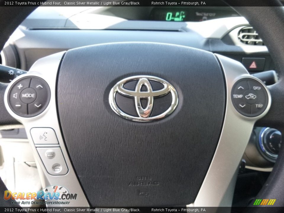 2012 Toyota Prius c Hybrid Four Classic Silver Metallic / Light Blue Gray/Black Photo #19
