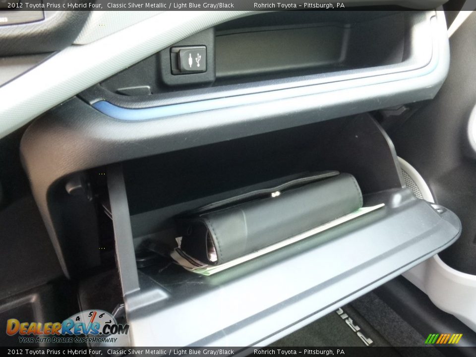 2012 Toyota Prius c Hybrid Four Classic Silver Metallic / Light Blue Gray/Black Photo #22