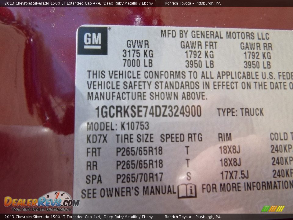 2013 Chevrolet Silverado 1500 LT Extended Cab 4x4 Deep Ruby Metallic / Ebony Photo #25