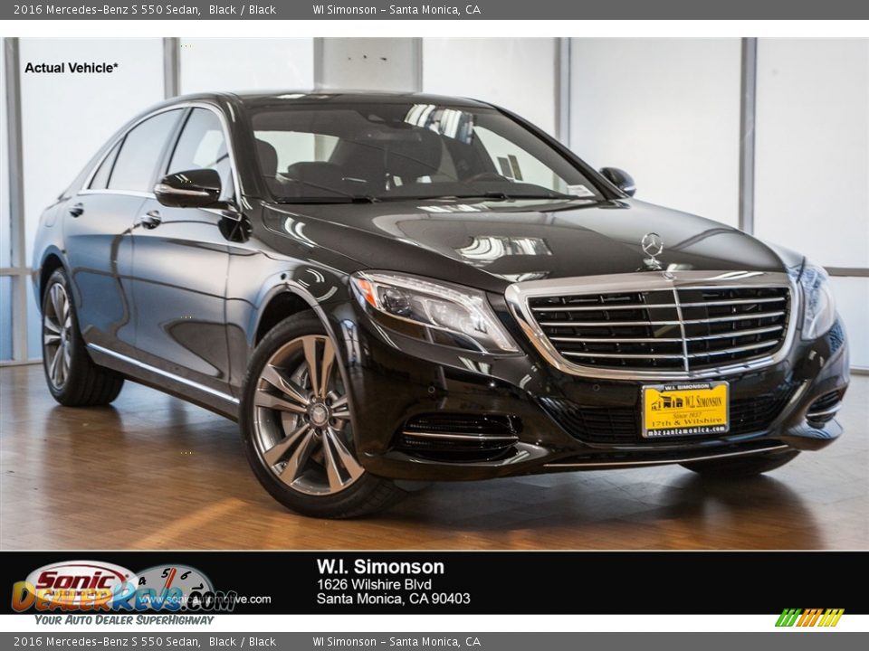 2016 Mercedes-Benz S 550 Sedan Black / Black Photo #1