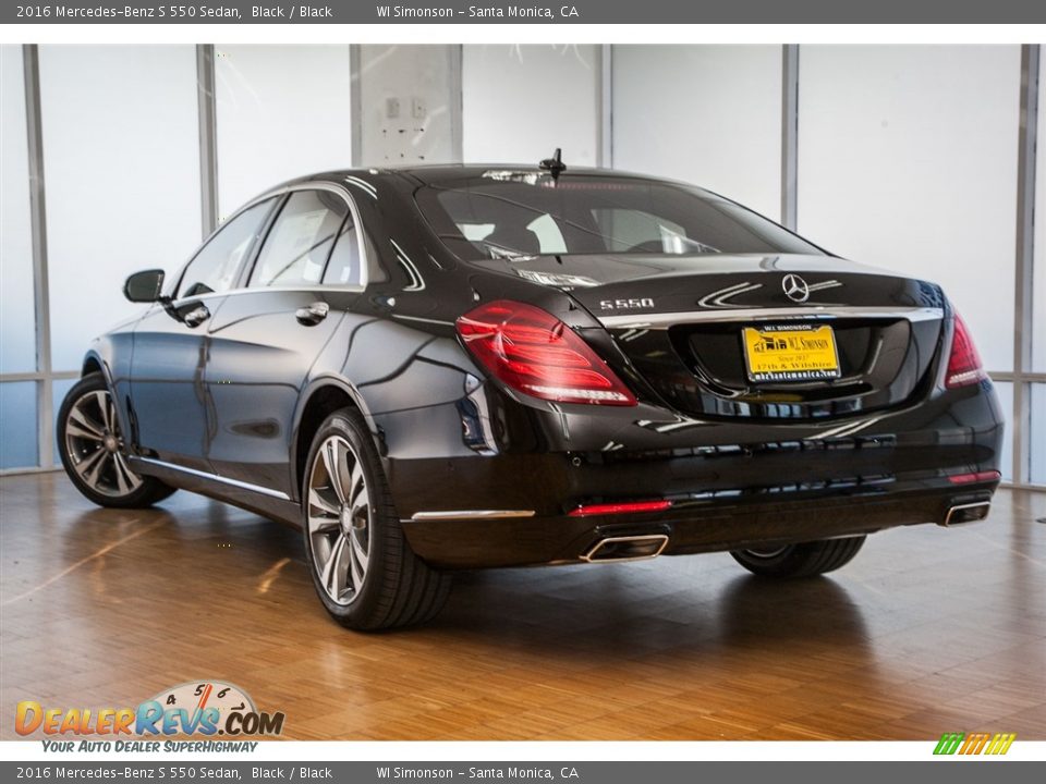 2016 Mercedes-Benz S 550 Sedan Black / Black Photo #3