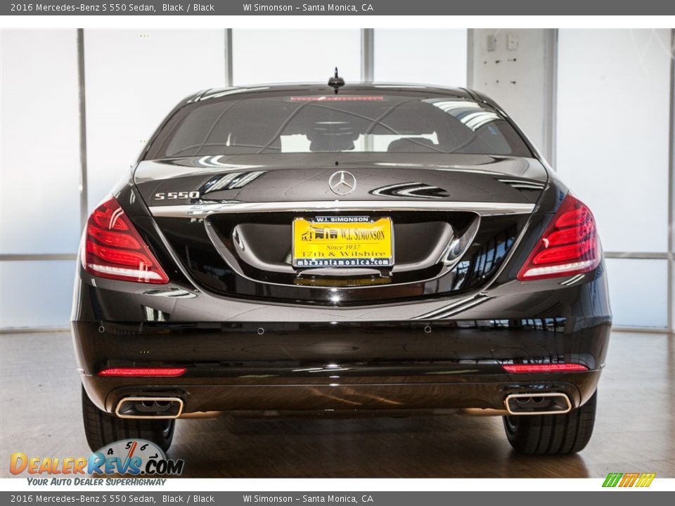 2016 Mercedes-Benz S 550 Sedan Black / Black Photo #4