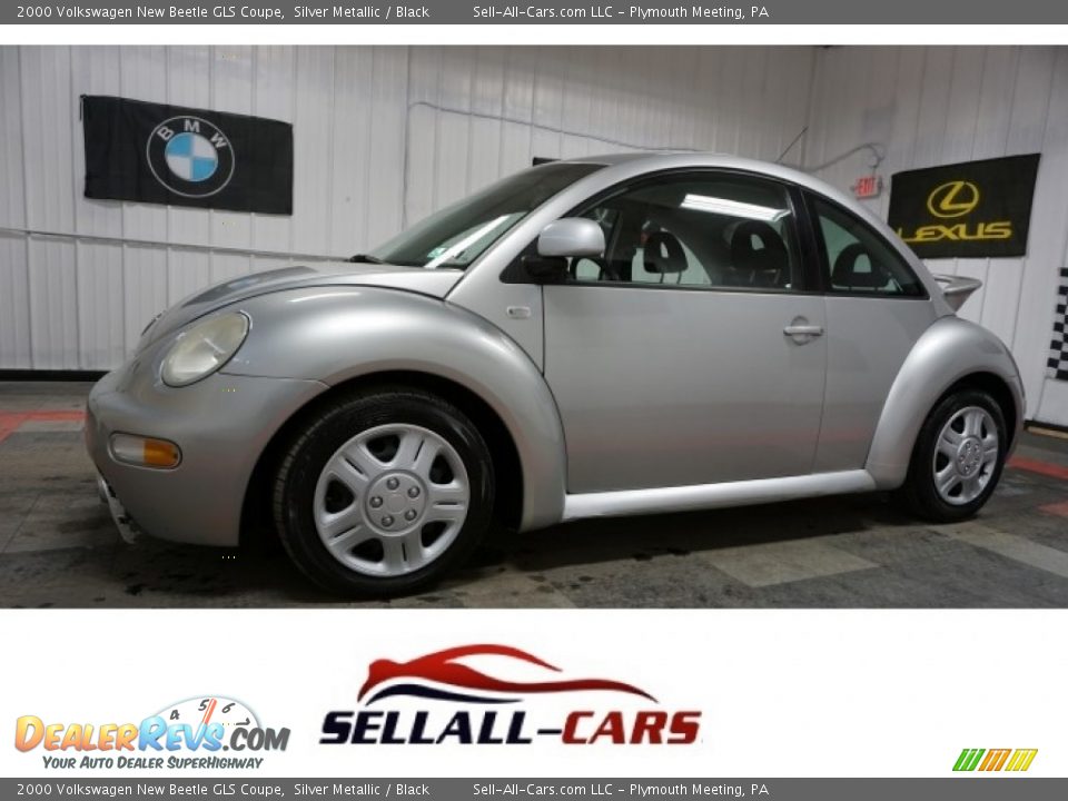 2000 Volkswagen New Beetle GLS Coupe Silver Metallic / Black Photo #1
