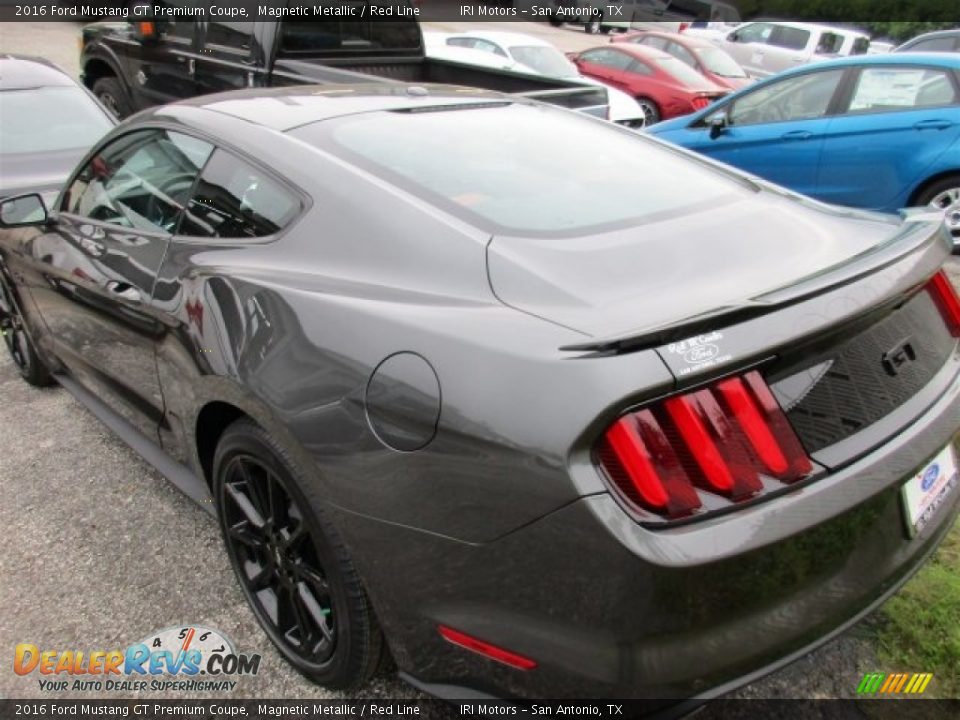 2016 Ford Mustang GT Premium Coupe Magnetic Metallic / Red Line Photo #5