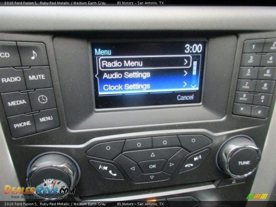 2016 Ford Fusion S Ruby Red Metallic / Medium Earth Gray Photo #22