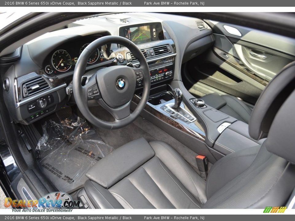 Black Interior - 2016 BMW 6 Series 650i xDrive Coupe Photo #10