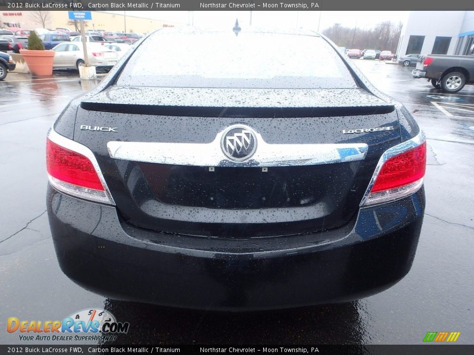 2012 Buick LaCrosse FWD Carbon Black Metallic / Titanium Photo #6