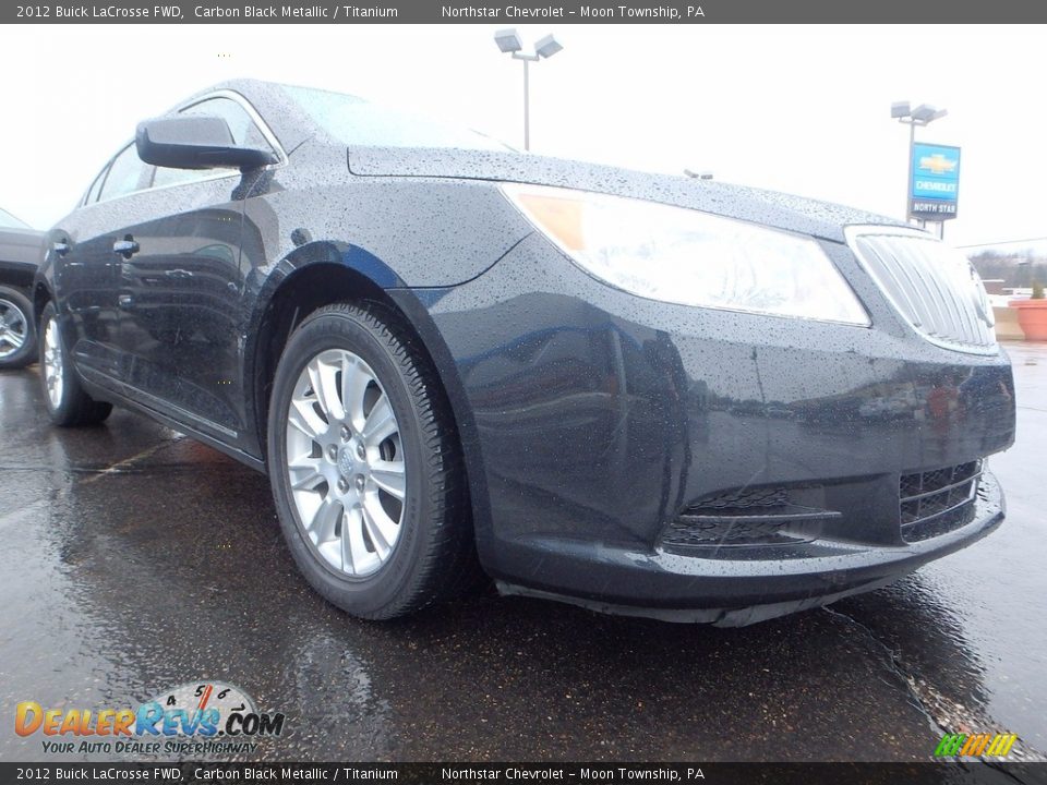 2012 Buick LaCrosse FWD Carbon Black Metallic / Titanium Photo #12