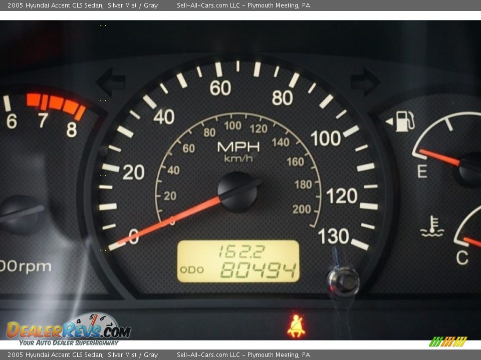 2005 Hyundai Accent GLS Sedan Silver Mist / Gray Photo #33