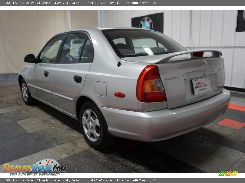 2002 Hyundai Accent GL Sedan Silver Mist / Gray Photo #10