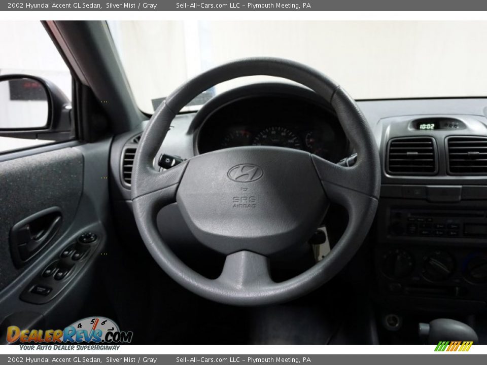 2002 Hyundai Accent GL Sedan Silver Mist / Gray Photo #27